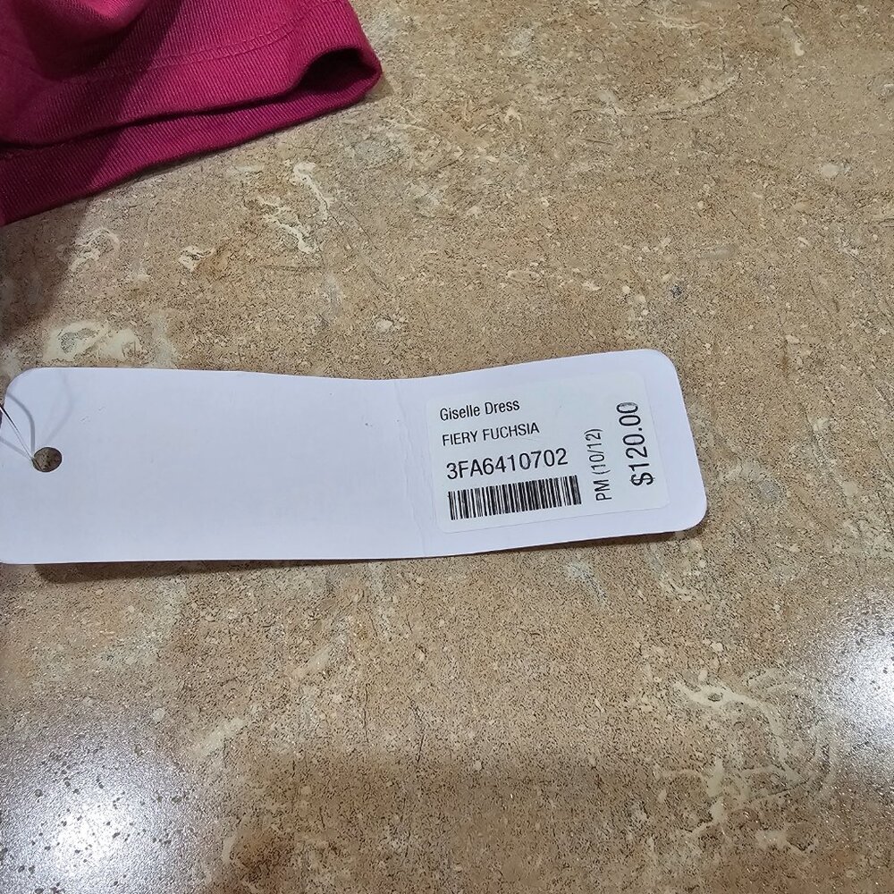 NWT Women's Soft Surroundings Giselle Dress Fiery Fuchsia Faux Wrap Size PM - Picture 8 of 8